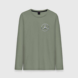 Лонгслив хлопковый мужской MERCEDES-BENZ, цвет: авокадо