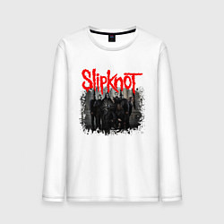 Лонгслив хлопковый мужской SLIPKNOT, цвет: белый