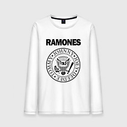 Лонгслив хлопковый мужской RAMONES, цвет: белый