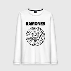 Лонгслив хлопковый мужской RAMONES, цвет: белый