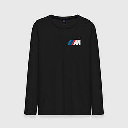 Лонгслив хлопковый мужской BMW M LOGO 2020, цвет: черный