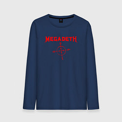 Лонгслив хлопковый мужской Megadeth, цвет: тёмно-синий