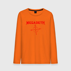 Лонгслив хлопковый мужской Megadeth цвета оранжевый — фото 1