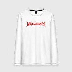 Лонгслив хлопковый мужской Megadeth, цвет: белый