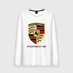 Лонгслив хлопковый мужской PORSCHE, цвет: белый