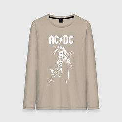 Лонгслив хлопковый мужской ACDC, цвет: миндальный