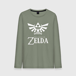 Лонгслив хлопковый мужской THE LEGEND OF ZELDA, цвет: авокадо