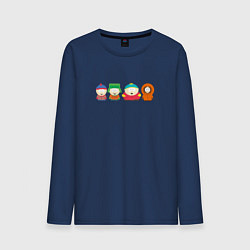 Лонгслив хлопковый мужской South Park Саус Парк, цвет: тёмно-синий