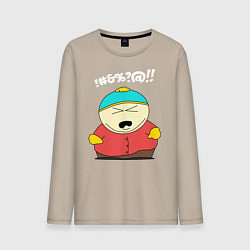 Лонгслив хлопковый мужской South Park, Эрик Картман, цвет: миндальный