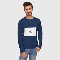 Лонгслив хлопковый мужской SUBARU, цвет: тёмно-синий — фото 2