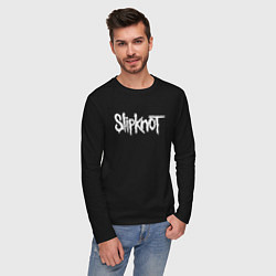 Лонгслив хлопковый мужской SLIPKNOT НА СПИНЕ, цвет: черный — фото 2