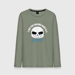 Лонгслив хлопковый мужской UNDERTALE, цвет: авокадо