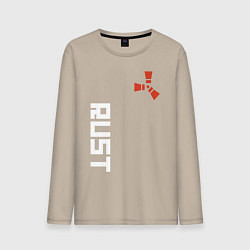 Лонгслив хлопковый мужской RUST, цвет: миндальный