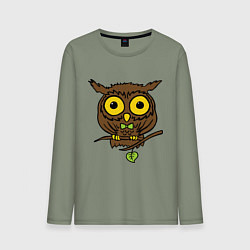 Лонгслив хлопковый мужской Филин, цвет: авокадо