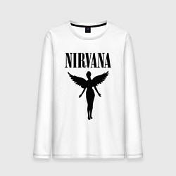 Лонгслив хлопковый мужской NIRVANA, цвет: белый