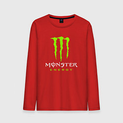 Лонгслив хлопковый мужской MONSTER ENERGY, цвет: красный