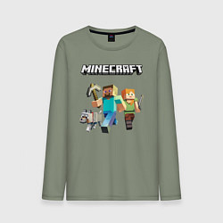 Лонгслив хлопковый мужской MINECRAFT, цвет: авокадо