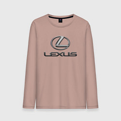 Лонгслив хлопковый мужской LEXUS, цвет: пыльно-розовый