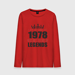 Лонгслив хлопковый мужской 1978 - рождение легенды, цвет: красный