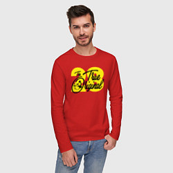 Лонгслив хлопковый мужской Микки Маус 28, цвет: красный — фото 2