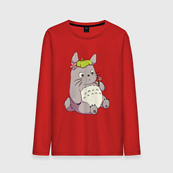 Лонгслив хлопковый мужской Little Totoro, цвет: красный