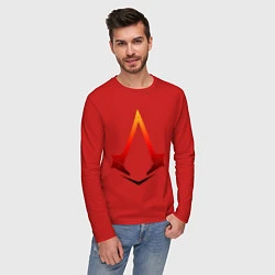 Лонгслив хлопковый мужской Assassins Creed, цвет: красный — фото 2