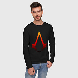 Лонгслив хлопковый мужской Assassins Creed, цвет: черный — фото 2