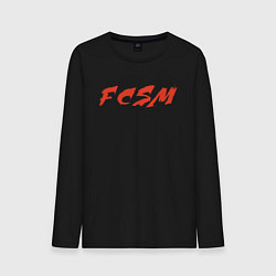 Лонгслив хлопковый мужской FCSM, цвет: черный