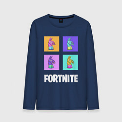 Лонгслив хлопковый мужской Фортнайт поп-ап, цвет: тёмно-синий