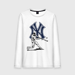 Лонгслив хлопковый мужской New York Yankees - baseball team, цвет: белый