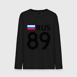 Лонгслив хлопковый мужской RUS 89, цвет: черный