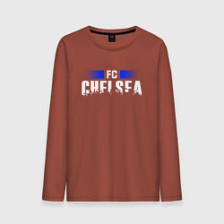Лонгслив хлопковый мужской FC Chelsea цвета кирпичный — фото 1
