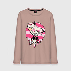 Лонгслив хлопковый мужской ОТЕЛЬ ХАЗБИН, цвет: пыльно-розовый