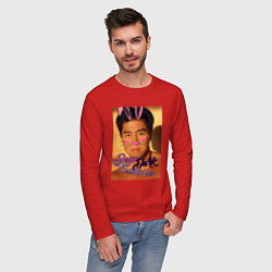 Лонгслив хлопковый мужской Deep Dark, цвет: красный — фото 2