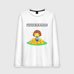 Лонгслив хлопковый мужской UNDERTALE, цвет: белый