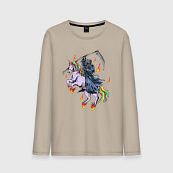 Мужской лонгслив Смерть на единороге
