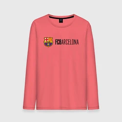 Лонгслив хлопковый мужской Barcelona FC, цвет: коралловый