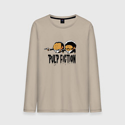 Лонгслив хлопковый мужской Pulp fiction, цвет: миндальный