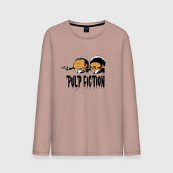 Лонгслив хлопковый мужской Pulp fiction, цвет: пыльно-розовый