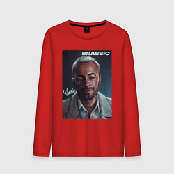 Лонгслив хлопковый мужской Голяк Brassic Винни, цвет: красный