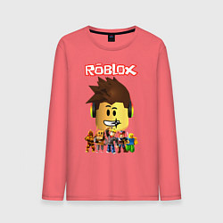 Лонгслив хлопковый мужской ROBLOX, цвет: коралловый