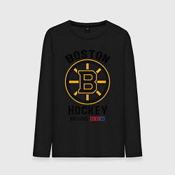 Лонгслив хлопковый мужской BOSTON BRUINS NHL, цвет: черный