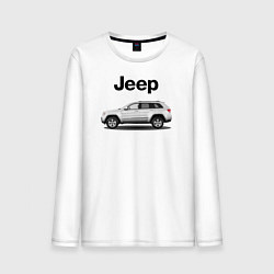 Лонгслив хлопковый мужской Jeep, цвет: белый