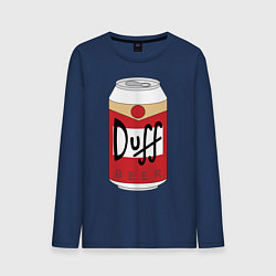 Лонгслив хлопковый мужской Duff Beer, цвет: тёмно-синий
