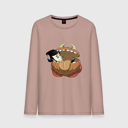 Лонгслив хлопковый мужской Dont Starve, цвет: пыльно-розовый