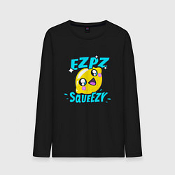Лонгслив хлопковый мужской Easy Peasy Lemon Squeezy, цвет: черный