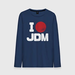 Лонгслив хлопковый мужской JDM, цвет: тёмно-синий