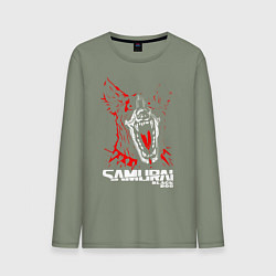 Лонгслив хлопковый мужской SAMURAI Cyberpunk 2077, цвет: авокадо