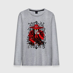 Лонгслив хлопковый мужской Hellsing Хеллсинг, цвет: меланж