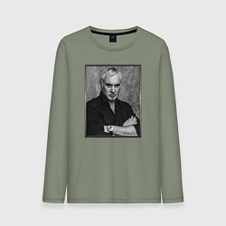Лонгслив хлопковый мужской Валерий Меладзе, цвет: авокадо